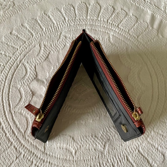 Boho faux leather basket weave wallet / clutch - Picture 3 of 4